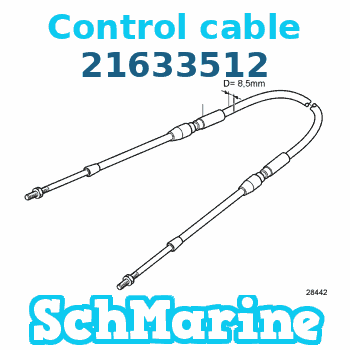 Buy 21633512 Control cable Volvo Penta parts 21633512 Control cable Volvo Penta