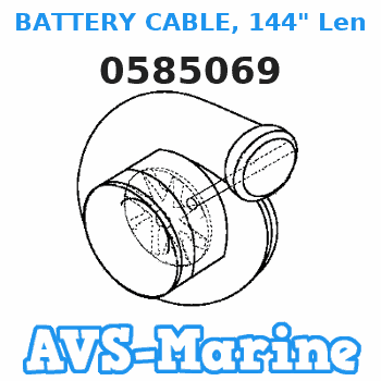 0585069 BATTERY CABLE, 144" Length, 10 SEL only EVINRUDE