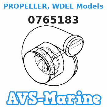 0765183 PROPELLER, WDEL Models EVINRUDE