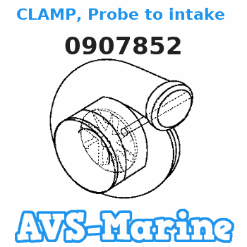 0907852 CLAMP, Probe to intake manifold EVINRUDE