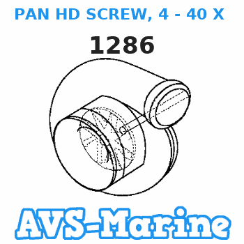 1286 PAN HD SCREW, 4 - 40 X 3/16 Force