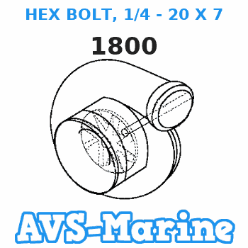 1800 HEX BOLT, 1/4 - 20 X 7 Force