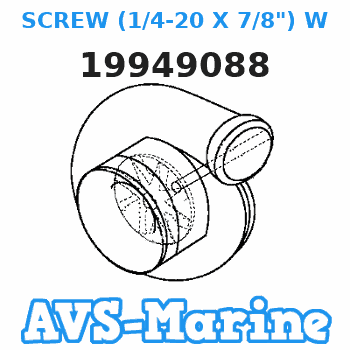 19949088 SCREW (1/4-20 X 7/8") WITH DRI LOC Force