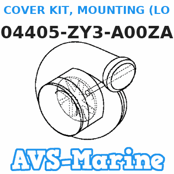 04405-ZY3-A00ZA COVER KIT, MOUNTING (LOWER) (Honda Code 8568149). *NH282MU* (L) (OYSTER SILVER METALLIC-U) Honda