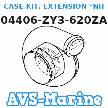 04406-ZY3-620ZA CASE KIT, EXTENSION *NH282MU* (XXL) (OYSTER SILVER METALLIC-U) Honda