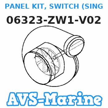 06323-ZW1-V02 PANEL KIT, SWITCH (SINGLE) (Honda Code 7225402). Honda