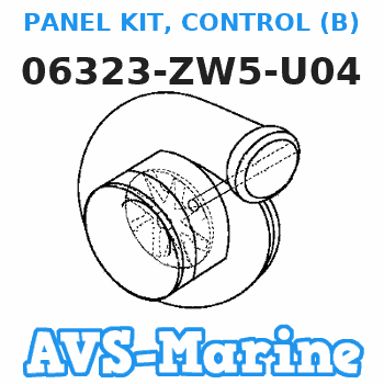 06323-ZW5-U04 PANEL KIT, CONTROL (B) Honda
