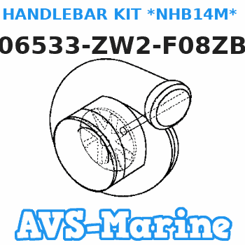 06533-ZW2-F08ZB HANDLEBAR KIT *NHB14M* (AQUA MARINE SILVER METARIC) Honda
