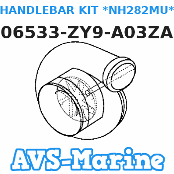 06533-ZY9-A03ZA HANDLEBAR KIT *NH282MU* (Honda Code 8858128). (OYSTER SILVER METALLIC-U) Honda