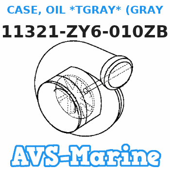 11321-ZY6-010ZB CASE, OIL *TGRAY* (GRAY) (Honda Code 8640872). Honda