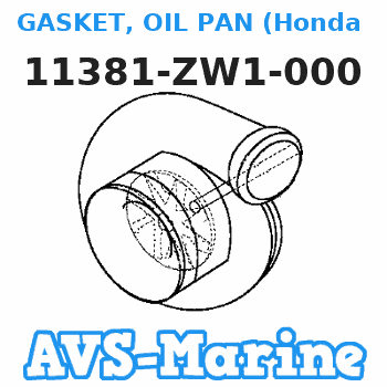 11381-ZW1-000 GASKET, OIL PAN (Honda Code 4897237). Honda