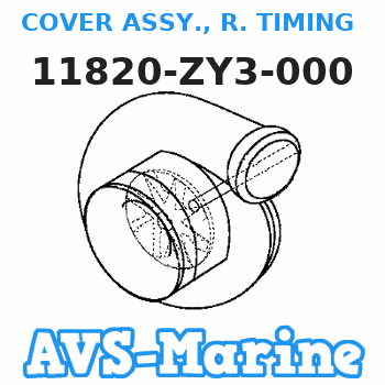 11820-ZY3-000 COVER ASSY., R. TIMING BELT (Honda Code 6989289). Honda