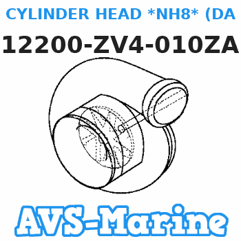 12200-ZV4-010ZA CYLINDER HEAD *NH8* (DARK GRAY) (Honda Code 2937928). Honda