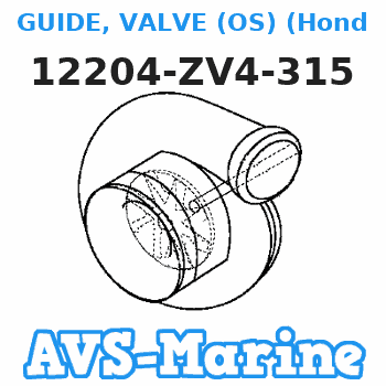 12204-ZV4-315 GUIDE, VALVE (OS) (Honda Code 4649315). Honda