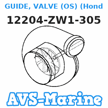 12204-ZW1-305 GUIDE, VALVE (OS) (Honda Code 4897286). Honda