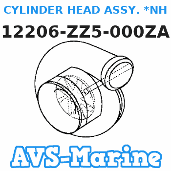 12206-ZZ5-000ZA CYLINDER HEAD ASSY. *NH8* (DARK GRAY) Honda