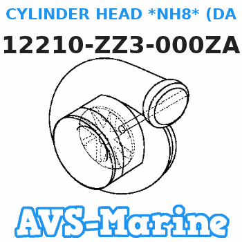 12210-ZZ3-000ZA CYLINDER HEAD *NH8* (DARK GRAY) Honda