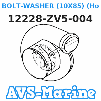 12228-ZV5-004 BOLT-WASHER (10X85) (Honda Code 3701059). Honda