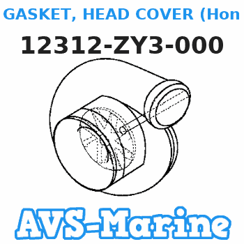 12312-ZY3-000 GASKET, HEAD COVER (Honda Code 6989362). Honda