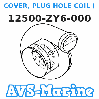 12500-ZY6-000 COVER, PLUG HOLE COIL (Honda Code 7633126). Honda