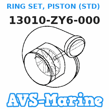 13010-ZY6-000 RING SET, PISTON (STD) (Honda Code 7633134). Honda