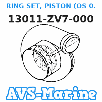 13011-ZV7-000 RING SET, PISTON (OS 0.25) (Honda Code 4431797). Honda