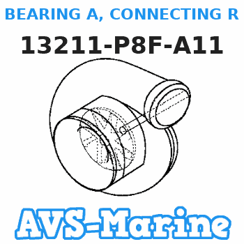 13211-P8F-A11 BEARING A, CONNECTING ROD (Honda Code 6828826). (BLACK) (TAIHO) Honda