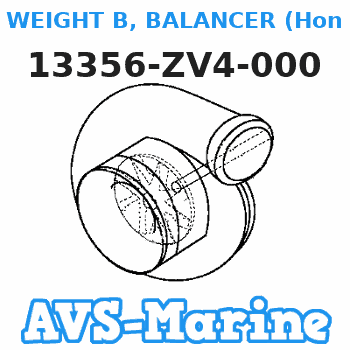 13356-ZV4-000 WEIGHT B, BALANCER (Honda Code 2794576). Honda