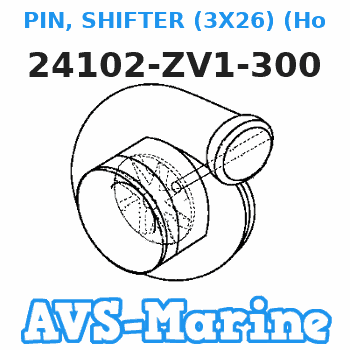24102-ZV1-300 PIN, SHIFTER (3X26) (Honda Code 1984608). Honda