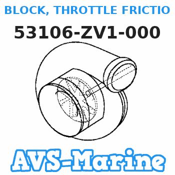 53106-ZV1-000 BLOCK, THROTTLE FRICTION (Honda Code 1985670). Honda
