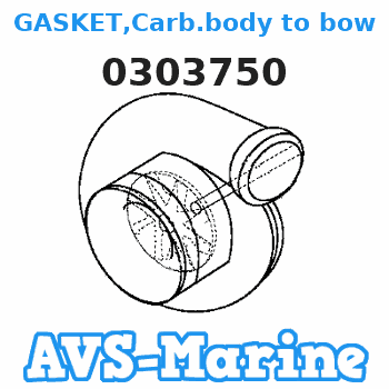 0303750 GASKET,Carb.body to bowl JOHNSON