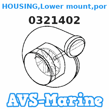 0321402 HOUSING,Lower mount,port JOHNSON