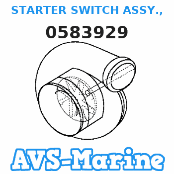 0583929 STARTER SWITCH ASSY., JOHNSON