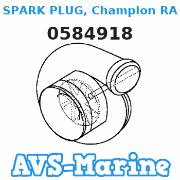 0584918 SPARK PLUG, Champion RA8HC JOHNSON