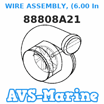 88808A21 WIRE ASSEMBLY, (6.00 Inches), Red Mariner