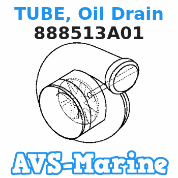 888513A01 TUBE, Oil Drain Mariner