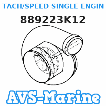 889223K12 TACH/SPEED SINGLE ENGINE HELM KIT, SC1000 White Face Mariner
