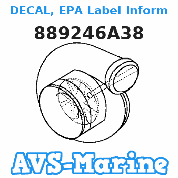 889246A38 DECAL, EPA Label Information Mariner