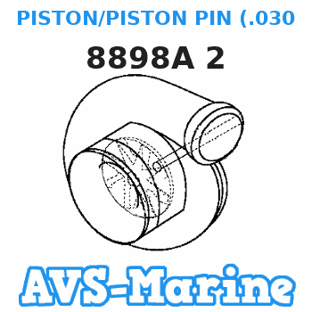 8898A 2 PISTON/PISTON PIN (.030 O.S.) 60 Mariner