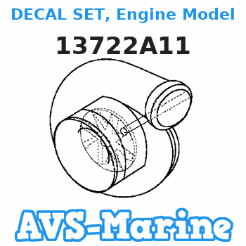 13722A11 DECAL SET, Engine Model (120/2.5L/140/3.0L/165/170/180/190) Mercruiser