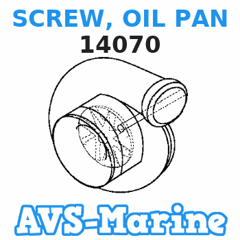 14070 SCREW, OIL PAN Mercruiser