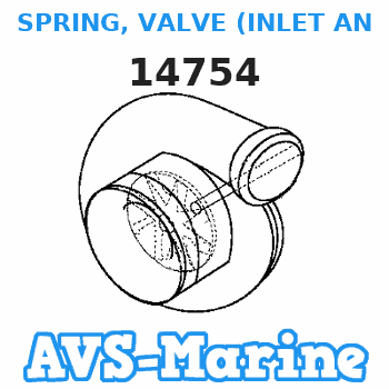 14754 SPRING, VALVE (INLET AND EXHAUST) Mercruiser