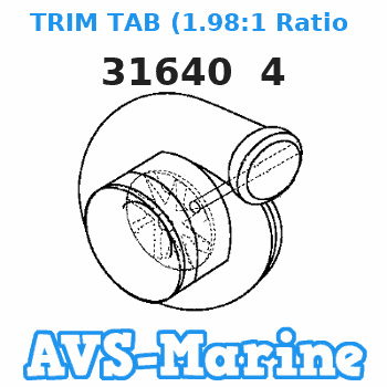 31640 4 TRIM TAB (1.98:1 Ratio Only) Mercruiser