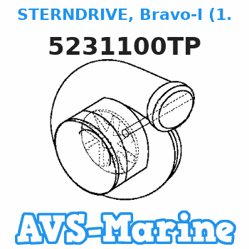 5231100TP STERNDRIVE, Bravo-I (1.36:1 Ratio) Mercruiser