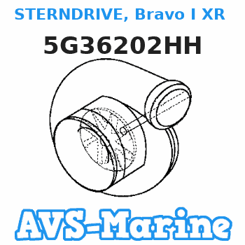 5G36202HH STERNDRIVE, Bravo I XR SM (1.50:1 Ratio) (Short - Standard) Mercruiser
