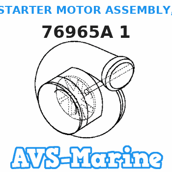 76965A 1 STARTER MOTOR ASSEMBLY, COMPLETE Mercruiser