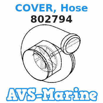 802794 COVER, Hose Mercruiser