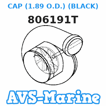 806191T CAP (1.89 O.D.) (BLACK) Mercruiser