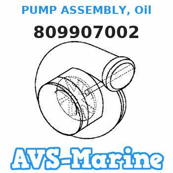 809907002 PUMP ASSEMBLY, Oil Mercruiser