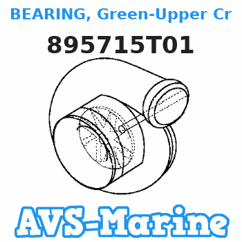 895715T01 BEARING, Green-Upper Crankshaft Mercury